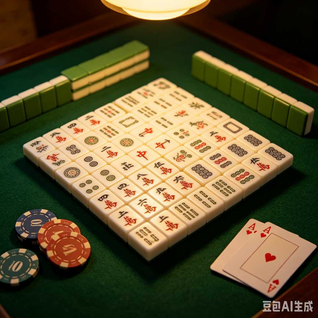 flat print mahjong set
